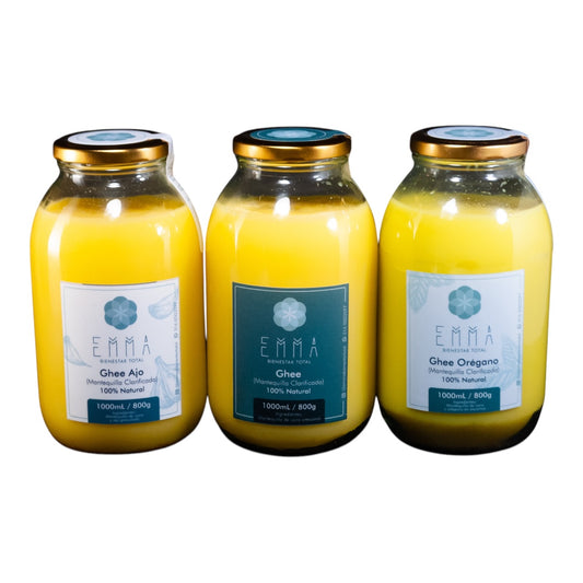 Combo 11 - Ghee Tradicional, Ghee con Ajo y Ghee con Orégano c/u por 1000 ml